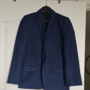 Calvin Klein Blue Suit with Notch Lapel